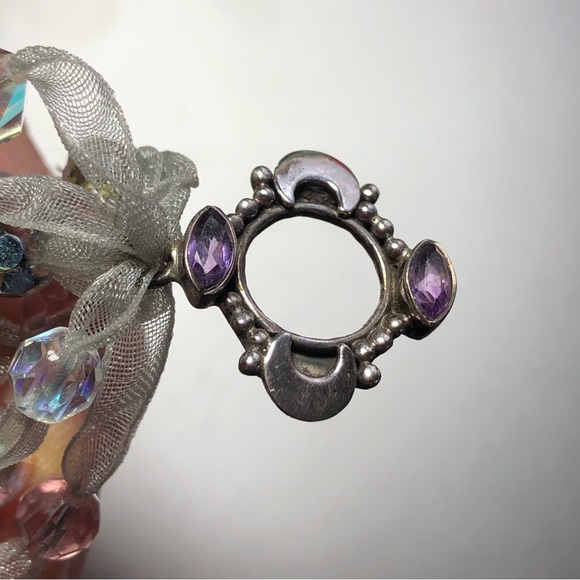 ✨Exquisite Handmade Sterling Silver and Amethyst Accented Bracelet - Picture 8 of 13